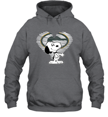 I Love Green Bay Packers Snoopy In My Heart Fan Hoodie - KnowlegdeTee