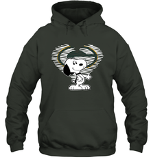 I Love Green Bay Packers Snoopy In My Heart Fan Hoodie - KnowlegdeTee