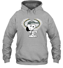 I Love Green Bay Packers Snoopy In My Heart Fan Hoodie - KnowlegdeTee