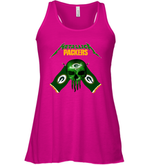 Metallica Green Bay Packers Skull Flag Racerback Tank - KnowlegdeTee