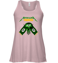 Metallica Green Bay Packers Skull Flag Racerback Tank - KnowlegdeTee