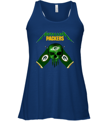 Metallica Green Bay Packers Skull Flag Racerback Tank - KnowlegdeTee