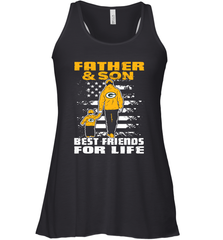 Green Bay Packers Best Dad ever Father And Son Best Friends For Life Racerback Tank - KnowlegdeTee