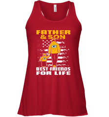 Green Bay Packers Best Dad ever Father And Son Best Friends For Life Racerback Tank - KnowlegdeTee