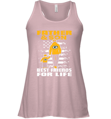 Green Bay Packers Best Dad ever Father And Son Best Friends For Life Racerback Tank - KnowlegdeTee