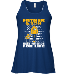 Green Bay Packers Best Dad ever Father And Son Best Friends For Life Racerback Tank - KnowlegdeTee