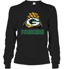 Green Bay Packers NFL Gloves Fan Gifts Long Sleeve T-Shirt - KnowlegdeTee