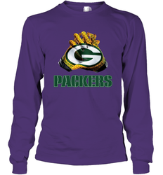 Green Bay Packers NFL Gloves Fan Gifts Long Sleeve T-Shirt - KnowlegdeTee