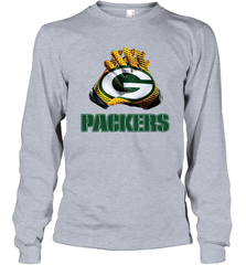 Green Bay Packers NFL Gloves Fan Gifts Long Sleeve T-Shirt - KnowlegdeTee