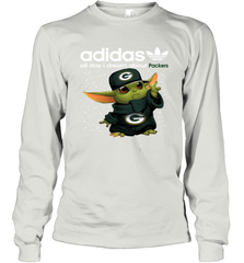 Baby Yoda Adidas All Day I Dream About Green Bay Packers NFL Shirts Long Sleeve T-Shirt - KnowlegdeTee