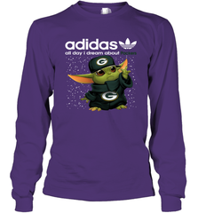 Baby Yoda Adidas All Day I Dream About Green Bay Packers NFL Shirts Long Sleeve T-Shirt - KnowlegdeTee