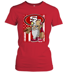 San Francisco 49ers Mascot USA Flag Women's T-Shirt - KnowlegdeTee