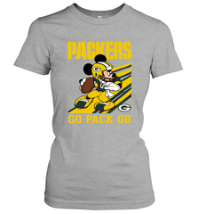 Green Bay Packers Slogan Go Pack Go Mickey Mouse NFL Shirts Women's T-Shirt - KnowlegdeTee