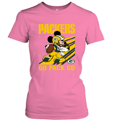 Green Bay Packers Slogan Go Pack Go Mickey Mouse NFL Shirts Women's T-Shirt - KnowlegdeTee