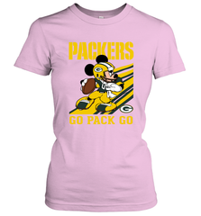 Green Bay Packers Slogan Go Pack Go Mickey Mouse NFL Shirts Women's T-Shirt - KnowlegdeTee