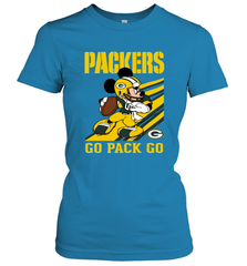 Green Bay Packers Slogan Go Pack Go Mickey Mouse NFL Shirts Women's T-Shirt - KnowlegdeTee