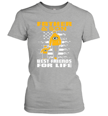 Green Bay Packers Best Dad ever Father And Son Best Friends For Life Women's T-Shirt - KnowlegdeTee