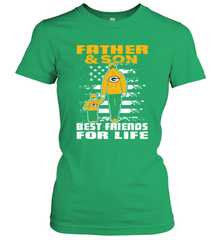 Green Bay Packers Best Dad ever Father And Son Best Friends For Life Women's T-Shirt - KnowlegdeTee