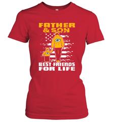 Green Bay Packers Best Dad ever Father And Son Best Friends For Life Women's T-Shirt - KnowlegdeTee