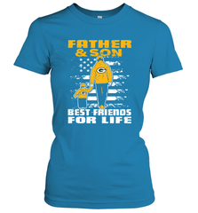 Green Bay Packers Best Dad ever Father And Son Best Friends For Life Women's T-Shirt - KnowlegdeTee